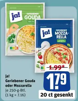 REWE Ja! geriebener gouda Angebot