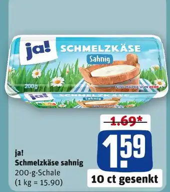 REWE Ja! schmelzkäse sahnig Angebot