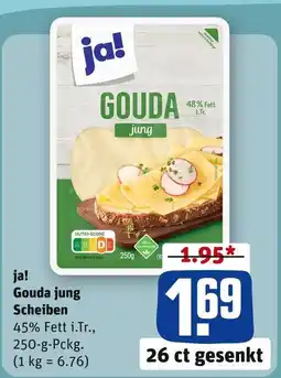 REWE Ja! gouda jung scheiben Angebot