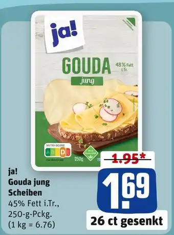 REWE Ja! gouda jung scheiben Angebot