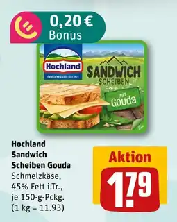 REWE Hochland sandwich scheiben gouda Angebot