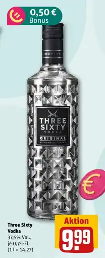 REWE Three sixty vodka Angebot