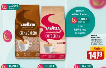 REWE Lavazza caffè crema oder espresso Angebot