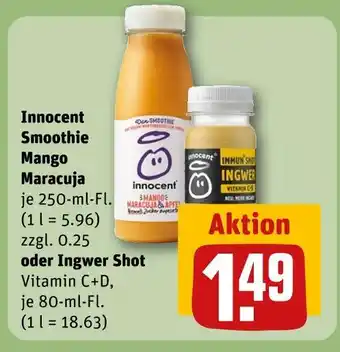 REWE Innocent smoothie mango maracuja Angebot