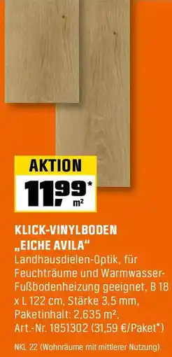 OBI Klick-vinylboden „eiche avila" Angebot