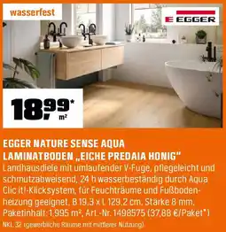 OBI Egger nature sense aqua laminatboden ,,eiche predaia honig" Angebot