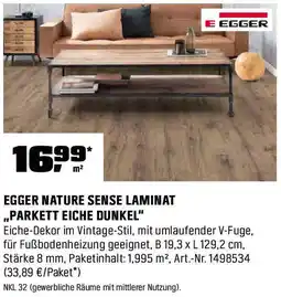 OBI Egger nature sense laminat ,,parkett eiche dunkel" Angebot