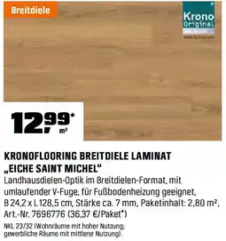 OBI Kronoflooring breitdiele laminat ,,eiche saint michel" Angebot