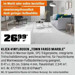 OBI Klick-vinylboden ,,town fargo marble" Angebot