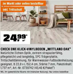 OBI Check one klick-vinylboden ,,wittland oak" Angebot