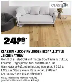 OBI Classen klick-vinylboden ec04all style ,,eiche natura" Angebot