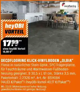 OBI Decoflooring klick-vinylboden ,,olbia" Angebot