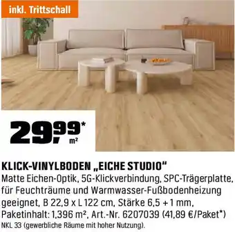 OBI Klick-vinylboden „eiche studio" Angebot