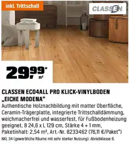 OBI Classen eco4all pro klick-vinylboden „eiche modena" Angebot