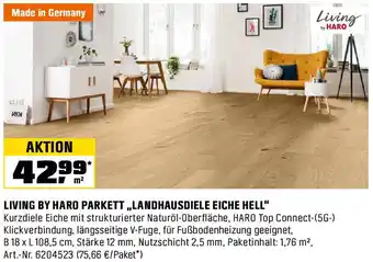 OBI Living by haro parkett „landhausdiele eiche hell" Angebot