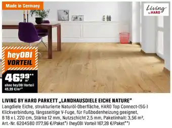 OBI Living by haro parkett ,,landhausdiele eiche nature" Angebot
