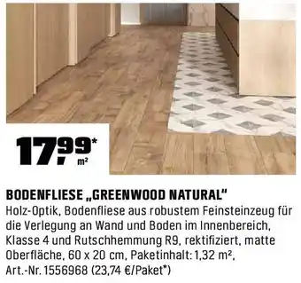OBI Bodenfliese „greenwood natural" Angebot