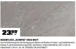 OBI Bodenfliese ,,olympus" grau matt Angebot