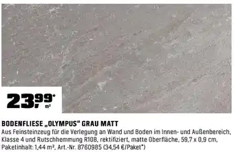OBI Bodenfliese ,,olympus" grau matt Angebot