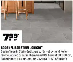 OBI Bodenfliese stein „grigio" Angebot