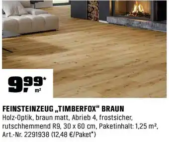 OBI Feinsteinzeug ,,timberfox" braun Angebot