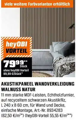 OBI Akustikpaneel wandverkleidung walnuss natur Angebot