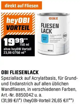 OBI Obi fliesenlack Angebot