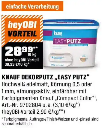 OBI Knauf dekorputz ,,easy putz" Angebot