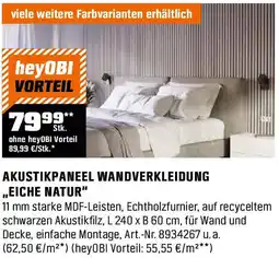 OBI Akustikpaneel wandverkleidung „eiche natur" Angebot
