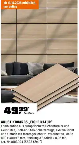 OBI Akustikboards ,,eiche natur" Angebot