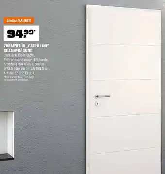 OBI Zimmertür ,,catro line" rillenprägung Angebot
