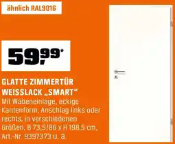 OBI Glatte zimmertür weisslack ,,smart" Angebot