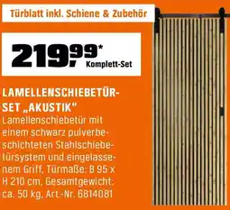 OBI Lamellenschiebetür set ,,akustik" Angebot