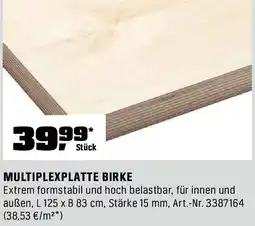 OBI Multiplexplatte birke Angebot
