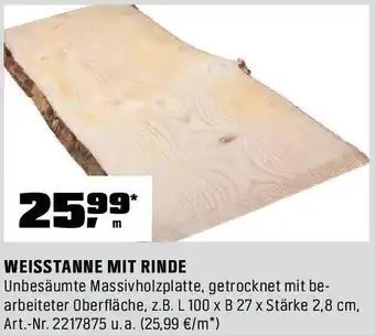OBI Weisstanne mit rinde Angebot