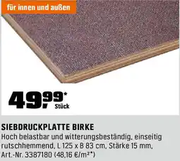 OBI Siebdruckplatte birke Angebot
