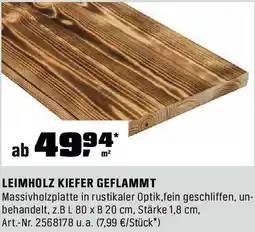 OBI Leimholz kiefer geflammt Angebot