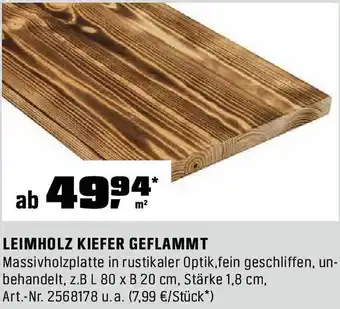 OBI Leimholz kiefer geflammt Angebot