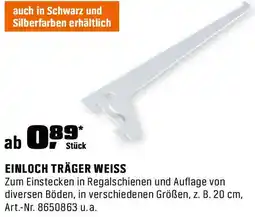 OBI Einloch träger weiss Angebot
