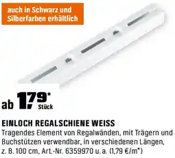 OBI Einloch regalschiene weiss Angebot