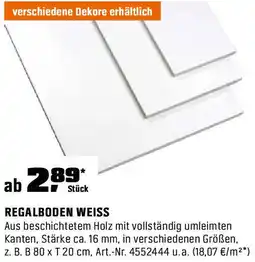 OBI Regalboden weiss Angebot