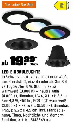 OBI Led-einbauleuchte Angebot
