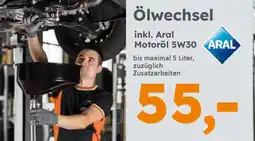 Globus Baumarkt Ölwechsel inkl. Aral Motoröl 5W30 ARAL Angebot