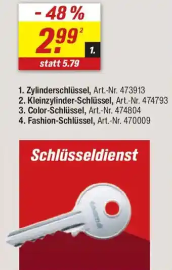 toom Baumarkt Schlüsseldienst Angebot