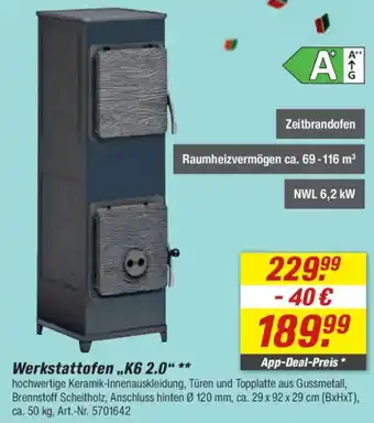toom Baumarkt Werkstattofen „K6 2.0" Angebot