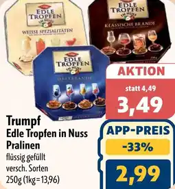 Aktiv Irma Trumpf Edle Tropfen in Nuss Pralinen Angebot