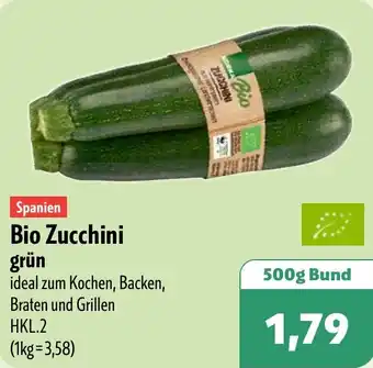 Aktiv Irma Bio Zucchini grün Angebot
