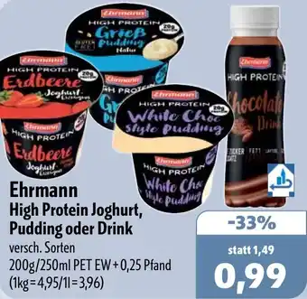 Aktiv Irma Ehrmann High Protein Joghurt, Pudding oder Drink Angebot