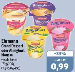 Aktiv Irma Ehrmann Grand Dessert oder Almighurt Mousse Angebot