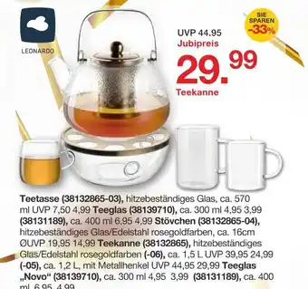 Möbelzentrum Pforzheim Leonardo teekanne Angebot